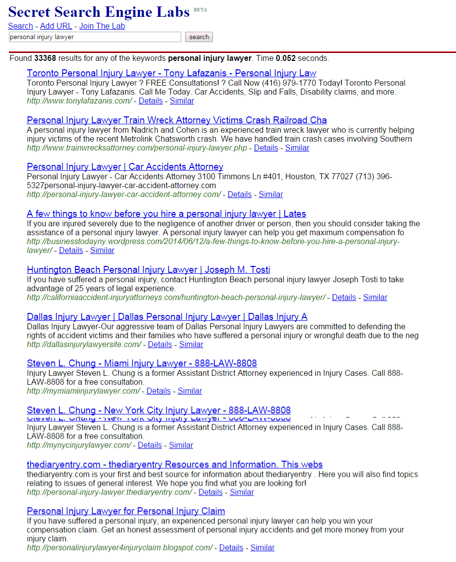 personal injury lawyer   Secret Search Engine Labs