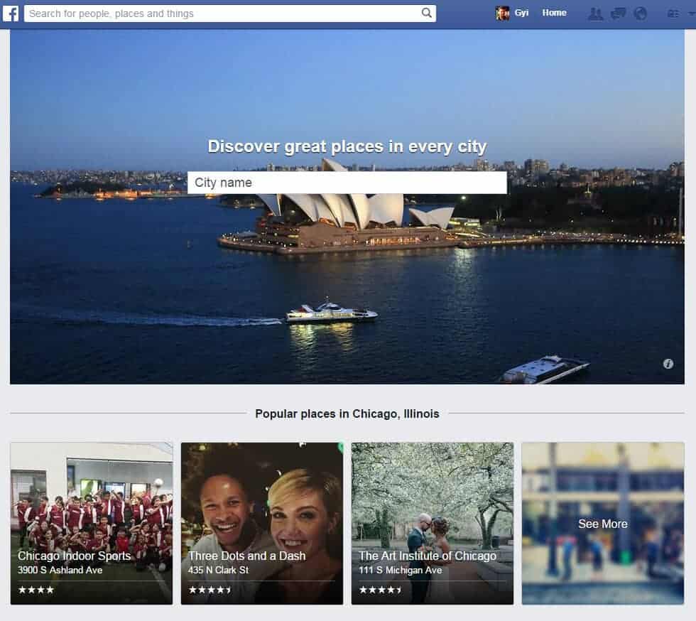 Discover great places in every city   Facebook