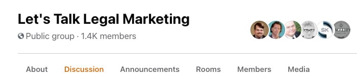 Let’s Talk Legal Marketing Facebook group